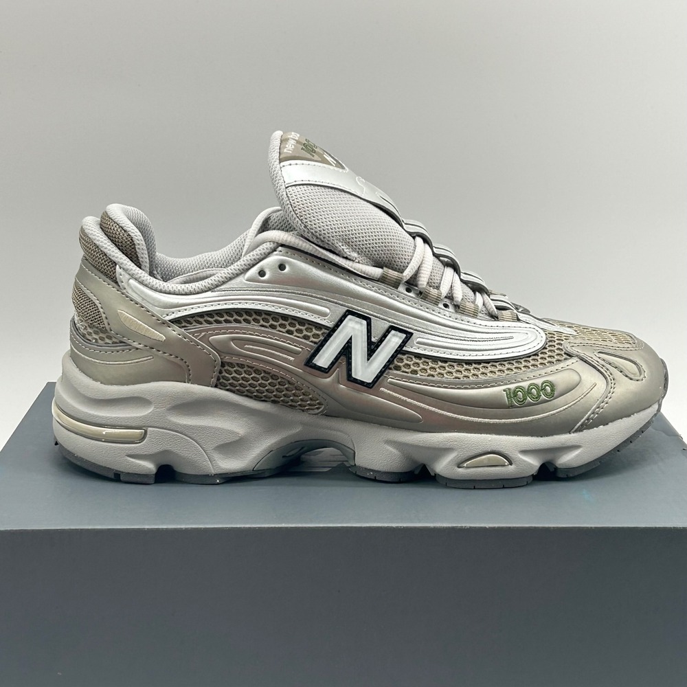 New Balance 1000 Sneakers Mens 10 Brown Grey M1000N Metallic Mesh Retro Running